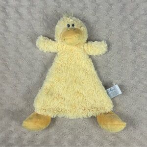 Demdaco Nat & Jules Yellow Duck Lovey Security Blanket Cozies Daddles Rattle